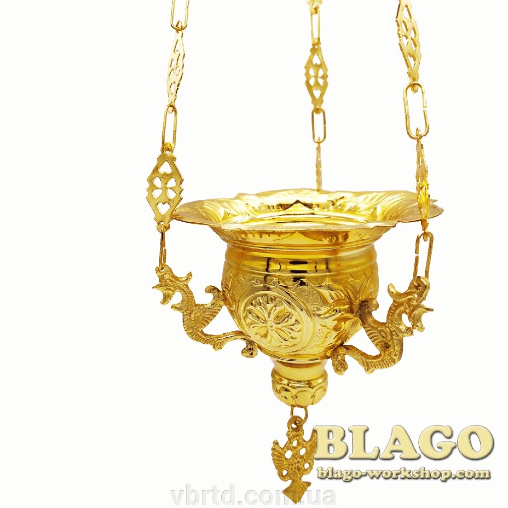 Лампада підвісна Греція, Лампада подвесная Греция, Vigil lamp (hanging), 10х53,5 см від компанії ТОВ ТД Волинь Бізнес Ресурс - фото 1