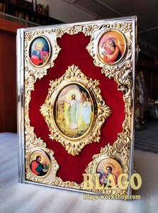Євангеліє в позолоченому окладі 24,5х33,5 см на церковнослов'янській мові