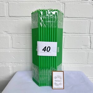 Свічки (офірки) церковні парафінові зелені №40, 200 шт