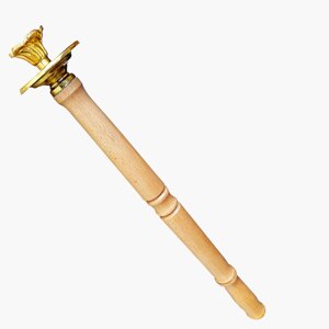 Підсвічник в руку (ручний) з дерев'яною ручкою, 55 см