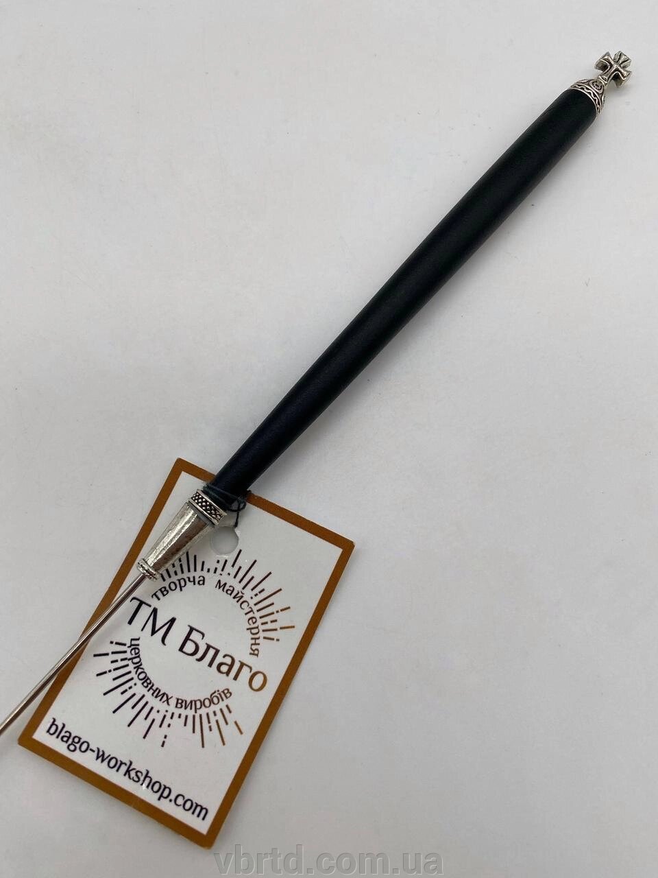 Просфорна голка, ебонітова ручка, 25 см від компанії ТОВ ТД Волинь Бізнес Ресурс - фото 1