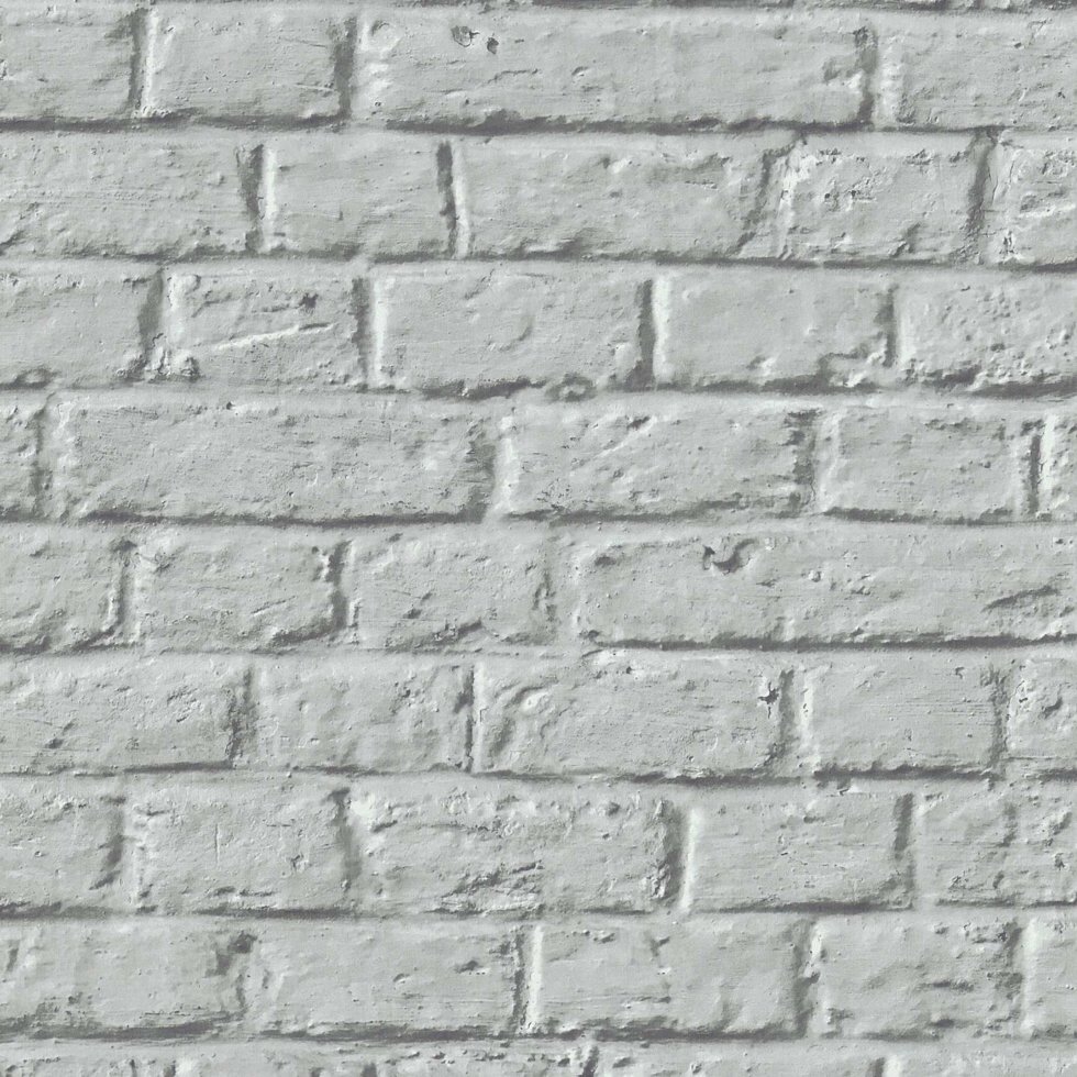 Антивандальні 3d шпалери i- 39612-4 цегляна стіна світло сірого відтінку від компанії Інтернет-магазин шпалер "Німецький Дім" - фото 1