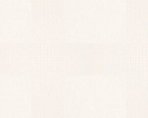 Елегантні білі німецькі шпалери 9239-29, з великим креативним геометричним візерунком в абстрактну клітку, миються, вініл