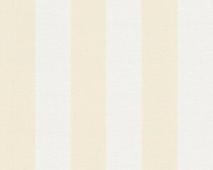 Зносостійкі німецькі шпалери 3410-79, в жовту смужку світлого пастельного відтінку на білому, вінілові гарячого тиснення в Київській області от компании Интернет-магазин обоев "Немецкий Дом"