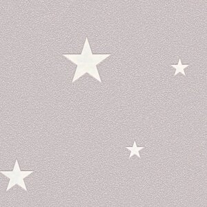 Сіро-бежеві шпалери з світяться в темряві п'ятикутними зірками 34240-2 під дрібну штукатурку - крихту