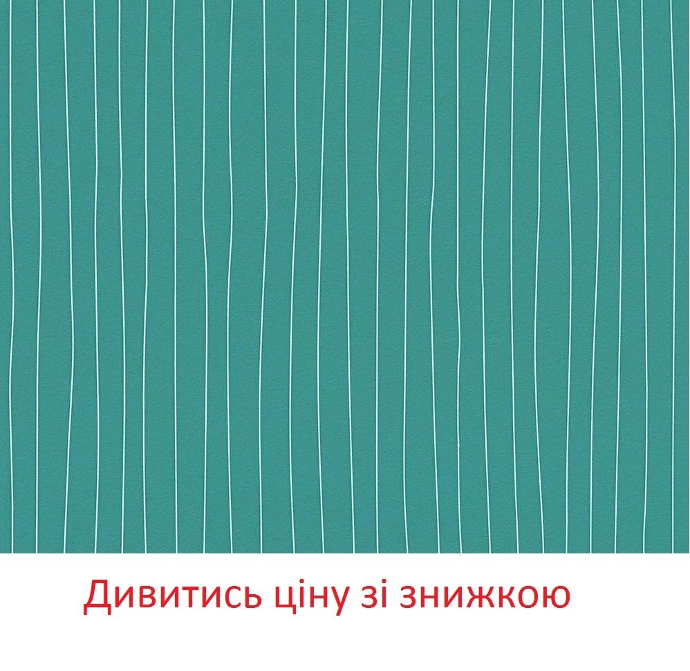 Яскраві бірюзові шпалери, миючі вінілові на флізеліновій основі, м'які та гладкі по акції