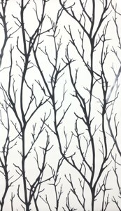 Стильные немецкие обои 2683-41, с черными ветками растений на белом фоне, моющиеся виниловые на флизелиновой основе в Киевской области от компании Интернет-магазин обоев kupit-oboi. com. ua