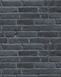 Опуклі 3д Шпалери 9428-33, цегляна стіна темно сірої цегли