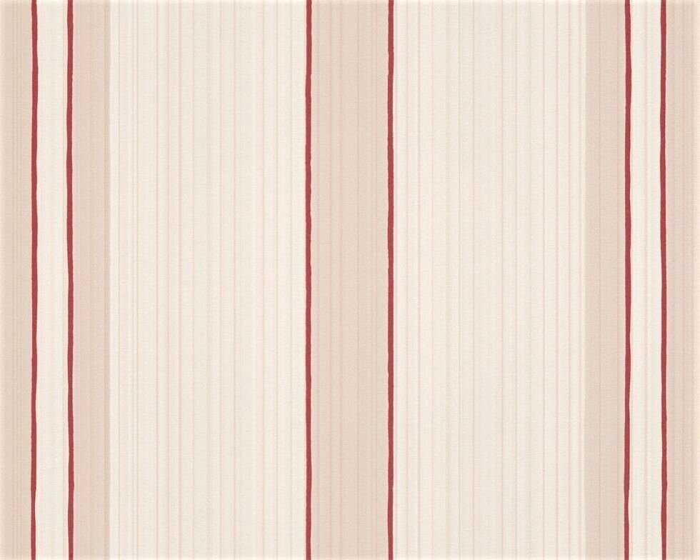 Яскраві шпалери 8976-71, в тонку смужку темно-червоного з гранатовим відтінком кольору на кремовому, тиснені під тканину від компанії Інтернет-магазин шпалер "Німецький Дім" - фото 1