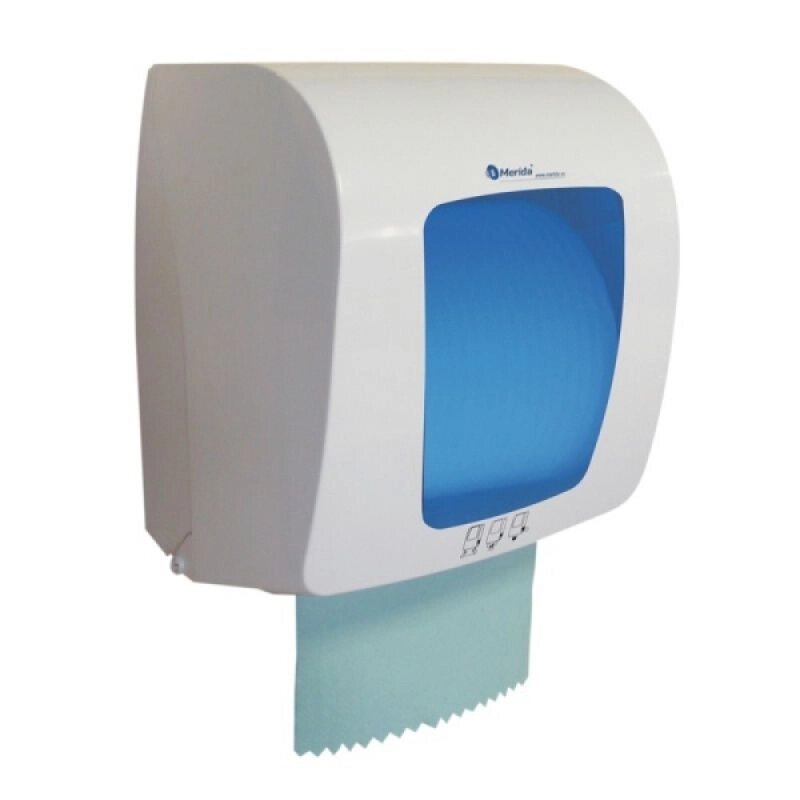 Автоматичний диспенсер паперових рушників в рулонах Merida Top Mini синій від компанії CleanSpot - професійний вибір санітарно-гігієнічного приладдя - фото 1