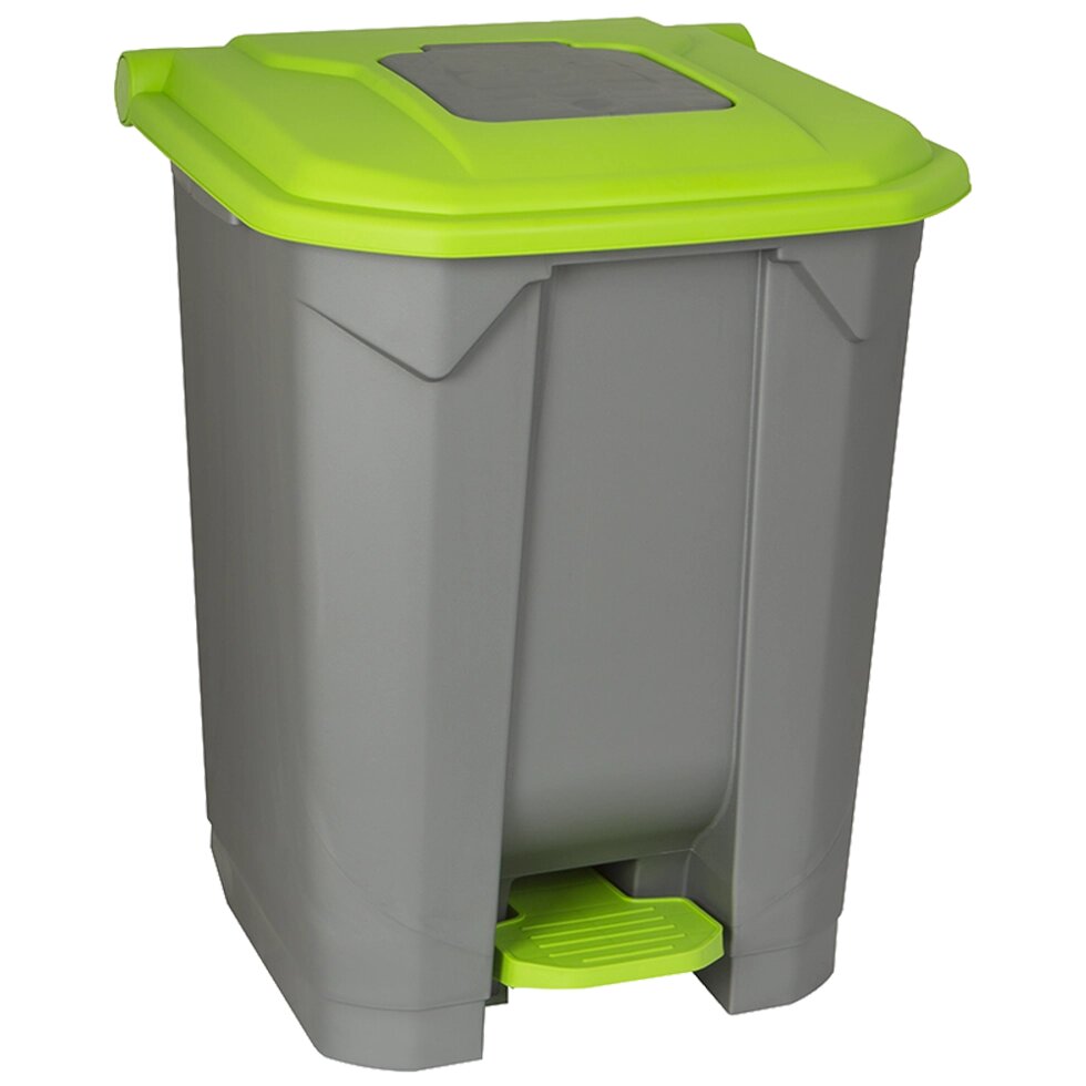 Бак для сміття з педаллю 50 л сіро-зелений від компанії CleanSpot - професійний вибір санітарно-гігієнічного приладдя - фото 1