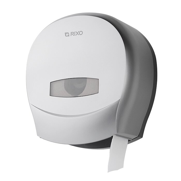 Диспенсер для туалетного паперу в джамбо рулоні Rixo Grande сріблястий від компанії CleanSpot - професійний вибір санітарно-гігієнічного приладдя - фото 1