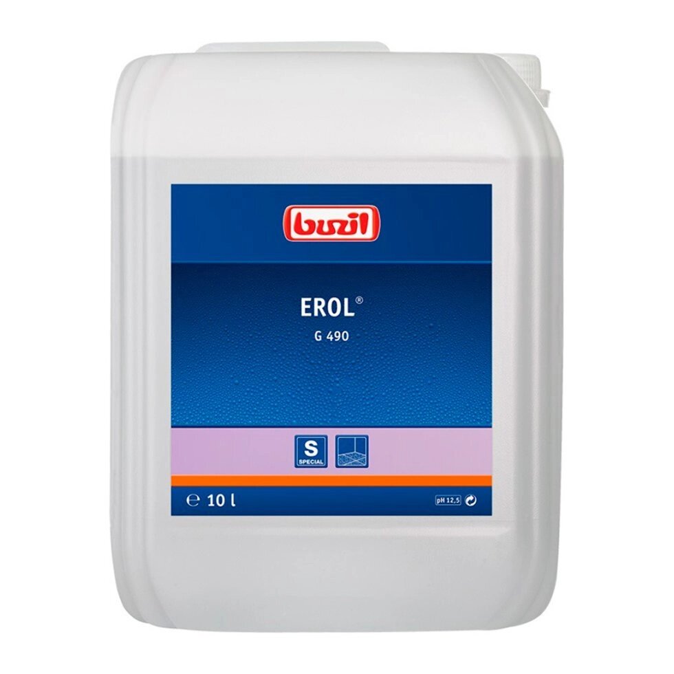 Ефективний лужний засіб для чищення Buzil Erol 10 літрів від компанії CleanSpot - професійний вибір санітарно-гігієнічного приладдя - фото 1