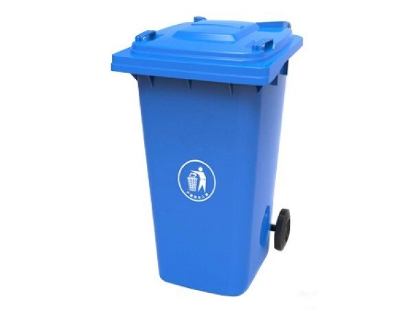 Контейнер для сміття 120л синій 120 літрів від компанії CleanSpot - професійний вибір санітарно-гігієнічного приладдя - фото 1