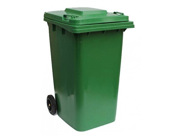 Контейнер для сміття 240 л зелений від компанії CleanSpot - професійний вибір санітарно-гігієнічного приладдя - фото 1
