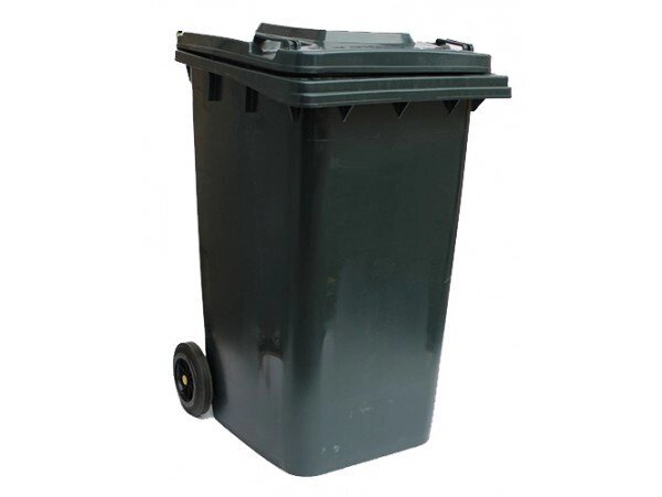 Контейнер для сміття 240л темно-сірий від компанії CleanSpot - професійний вибір санітарно-гігієнічного приладдя - фото 1