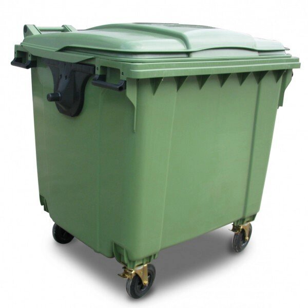 Контейнер пластиковий ЄВРОСТАНДАРТ, плоска кришка, зелений від компанії CleanSpot - професійний вибір санітарно-гігієнічного приладдя - фото 1
