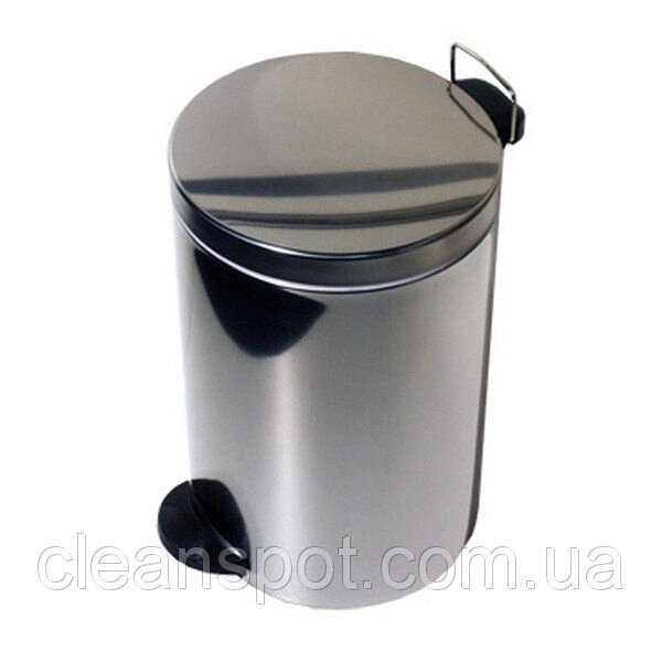 Кошик металевий з педаллю 20л від компанії CleanSpot - професійний вибір санітарно-гігієнічного приладдя - фото 1