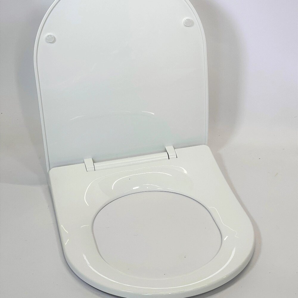 Кришка для унітазу з термопласту Short Inci 0342, Туалетне сидіння овальної форми з функцією швидкого зняття від компанії CleanSpot - професійний вибір санітарно-гігієнічного приладдя - фото 1