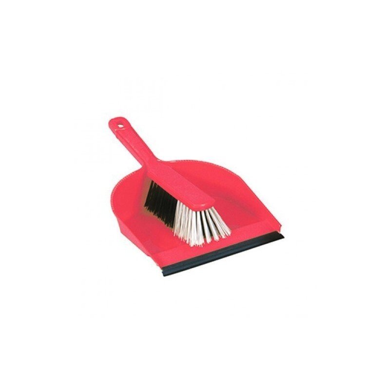 Набір для прибирання совок + щітка DUST PAN червоний від компанії CleanSpot - професійний вибір санітарно-гігієнічного приладдя - фото 1