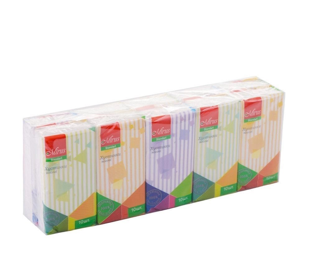 Носовички 2 куля 10 шт Mirus Geometria 10 упаковок від компанії CleanSpot - професійний вибір санітарно-гігієнічного приладдя - фото 1