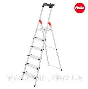 Драбина алюмінієва Hailo L80 COMFORTLINE, 6 ступенів (8040607)