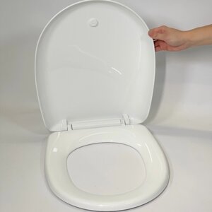 Туалетне сидіння з мікроліфтом із термопласту Royal 0306, Антибактеріальне сидіння на унітаз із кришкою