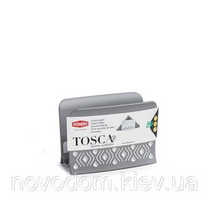 Серветниця з тримачем TOSCA біло-сіра (55352)