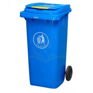 Контейнер для сміття пластиковий 360 л синій