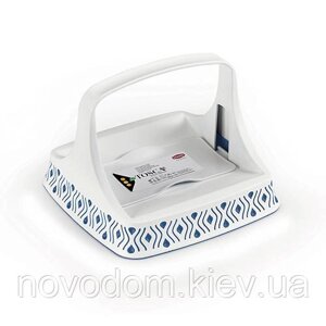 Серветниця з тримачем TOSCA біло-синя (55801)