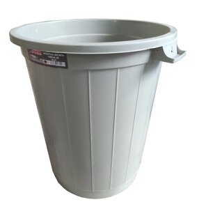 Сміттєвий бак круглий без кришки сірий пластик 70л TCK 101