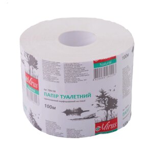 Туалетний папір білий одношарового Джамбо 100 м Мірус