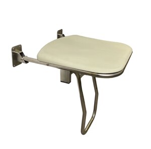 Відкидний стілець для душа з пластикової сидушкою для інвалідів Ø 19, розмір 42*40*41см