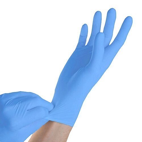 Рукавички блакитні нітрілові Nitril Grip Surface 100 шт. в упаковці розмір L від компанії CleanSpot - професійний вибір санітарно-гігієнічного приладдя - фото 1