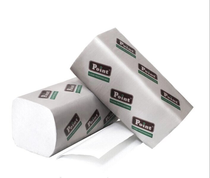 Рушники паперові Листові V Naturalt білі 2-шарові 160шт Eco Point від компанії CleanSpot - професійний вибір санітарно-гігієнічного приладдя - фото 1