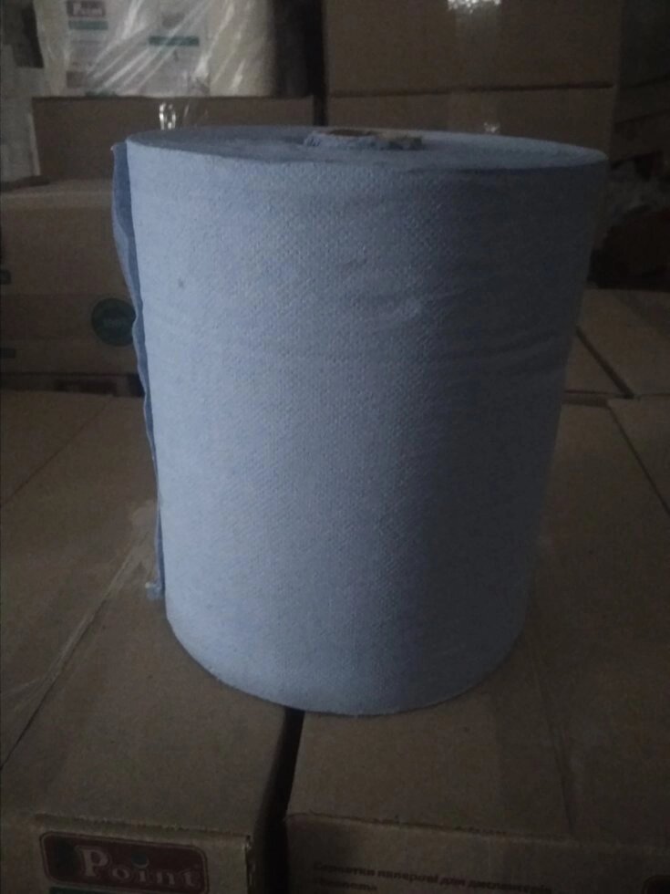 Рушники паперові рулонні автомат 150м 2-х шарові голубі Eco Point від компанії CleanSpot - професійний вибір санітарно-гігієнічного приладдя - фото 1