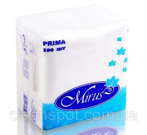 Серветка 1шарова 27см біла Mirus Prima від компанії CleanSpot - професійний вибір санітарно-гігієнічного приладдя - фото 1