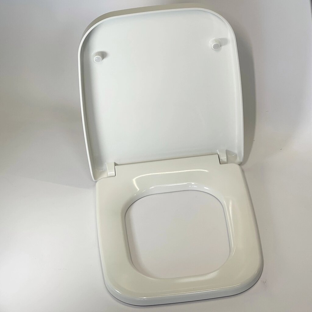 Сидіння для унітазу з дюропласту з кришкою з мікроліфтом Evo 0417, Прямокутне туалетне сидіння від компанії CleanSpot - професійний вибір санітарно-гігієнічного приладдя - фото 1