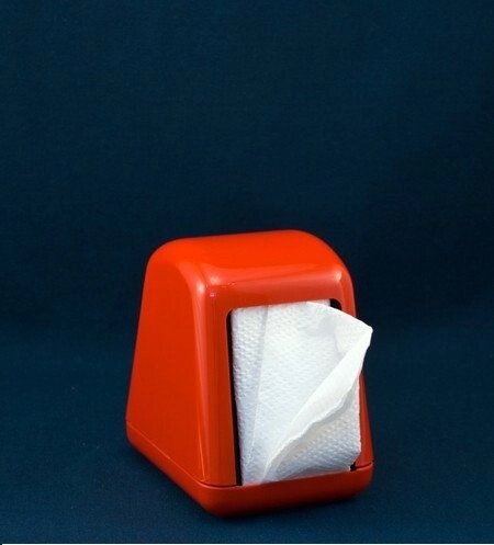 Тримач серветок столових червоний настільний ДСК від компанії CleanSpot - професійний вибір санітарно-гігієнічного приладдя - фото 1