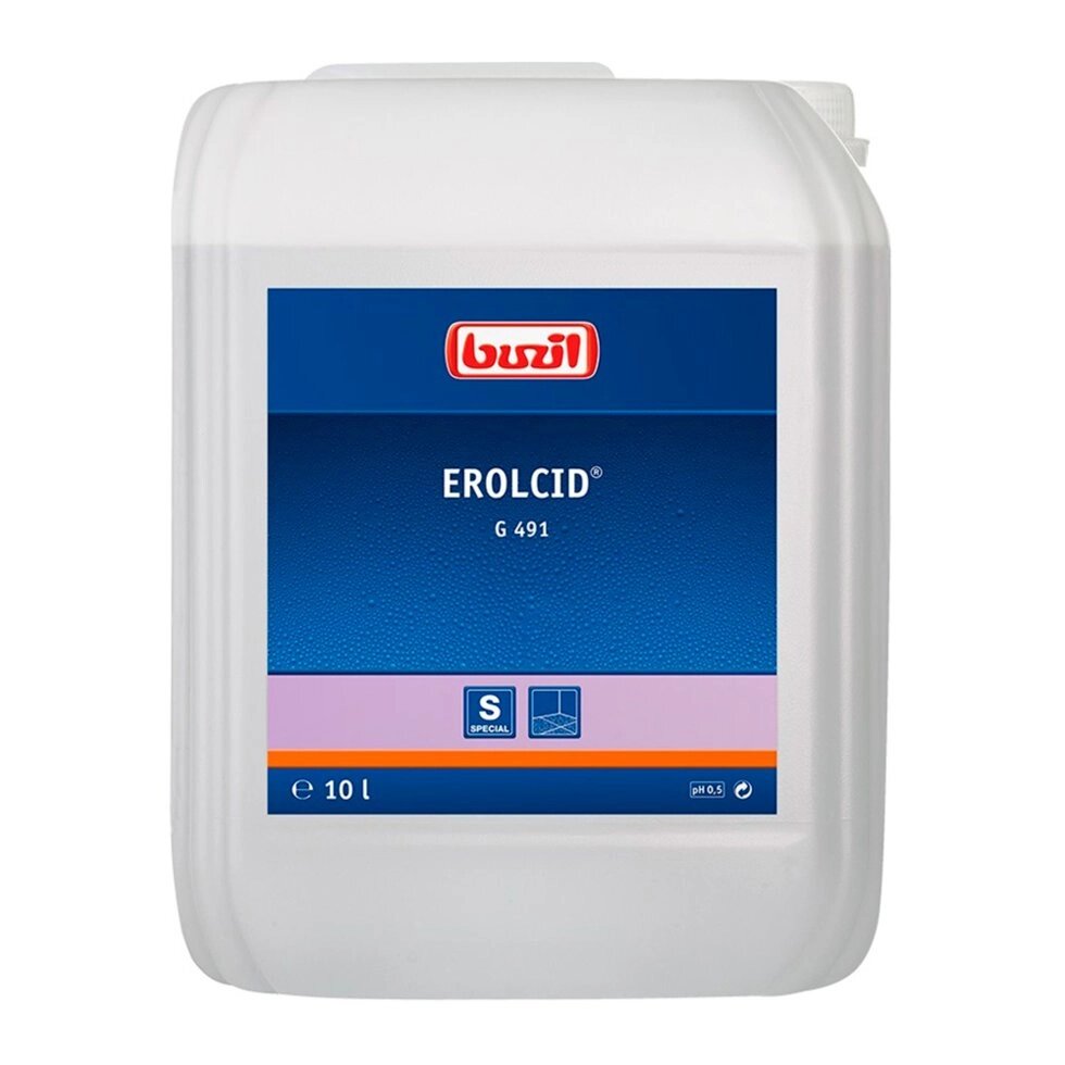 Високоефективний засіб для чищення на основе фосфорної кислоти Buzil Erolcid 10 літрів від компанії CleanSpot - професійний вибір санітарно-гігієнічного приладдя - фото 1
