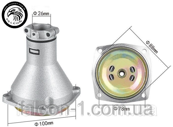 Редуктор верхній для мотокіс Tg VITALS BK3108-4O, BK5222А 9 шліців, D труби - 26 мм, D муфти - 78 мм від компанії БензоМир - фото 1