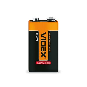 Батарейка сольова Videx 6F22/9V ( Крона ) 1шт SHRINK