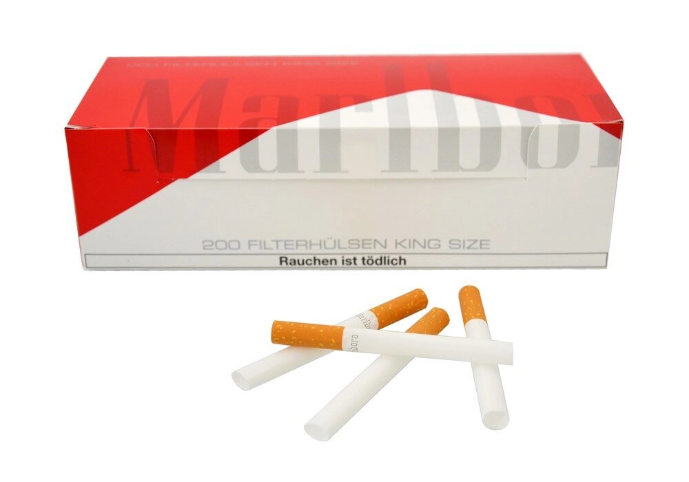 Гільзи для сигарет  10007 Marlboro Red, 8 мм, 200 шт. від компанії PIPES - фото 1