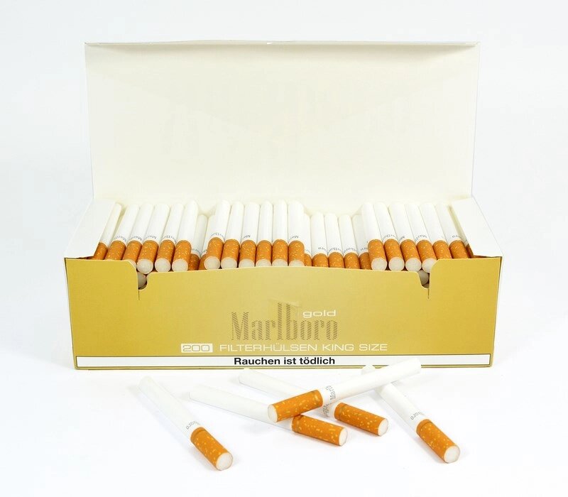 Гільзи для сигарет 10009 Marlboro Gold, 8 мм, уп-ка  200 шт. від компанії PIPES - фото 1