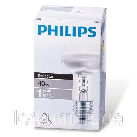 Лампа розжарювання рефлекторна Philips R63 40 Ватт Е 27 від компанії PIPES - фото 1