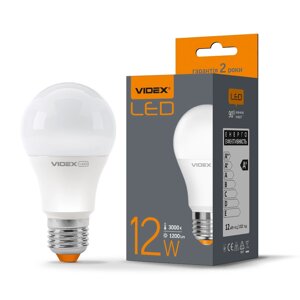 LED лампа VIDEX A60e 12W E27 3000K