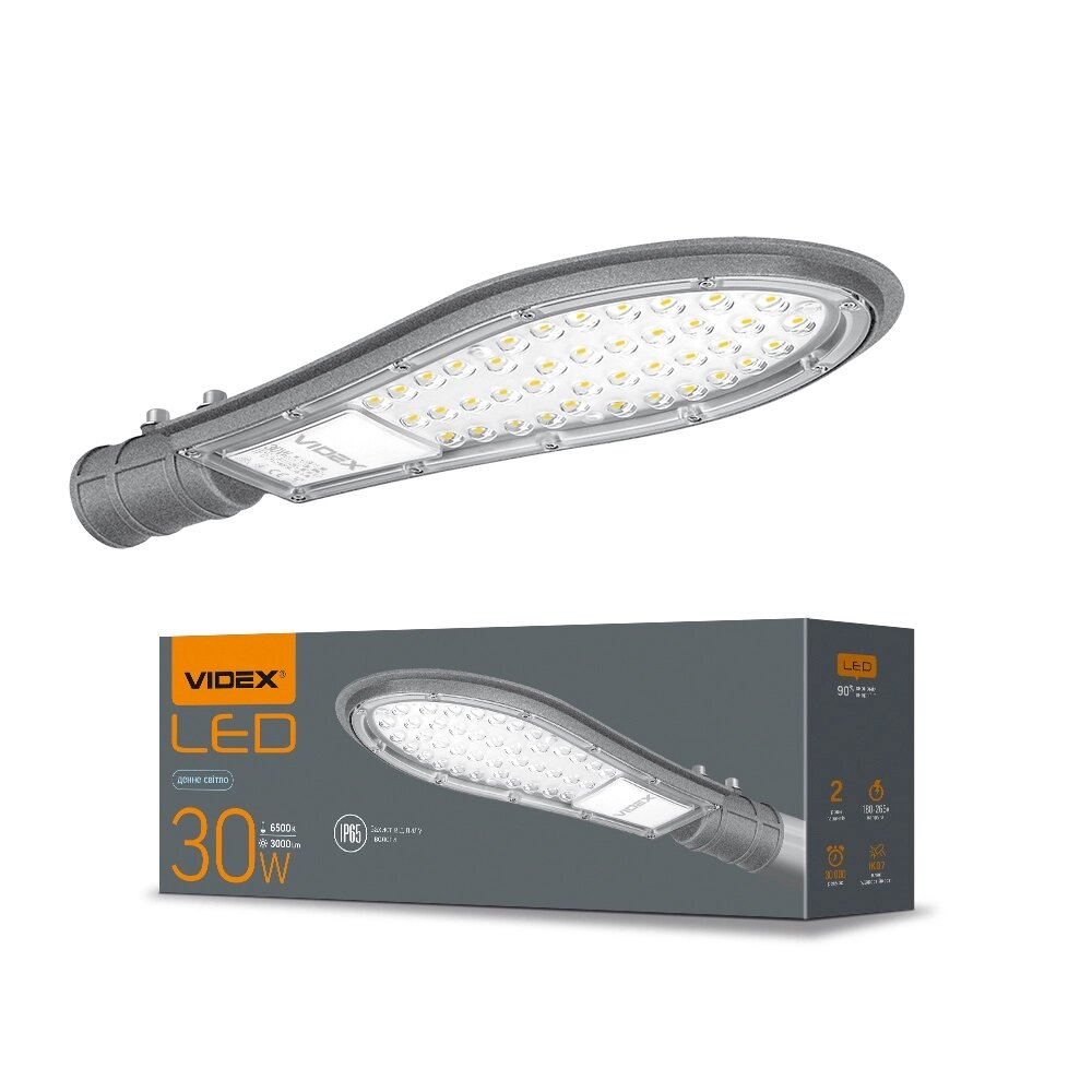 LED ліхтар вуличний VIDEX IP65 30W 5000K VL-SLE15-305 від компанії PIPES - фото 1