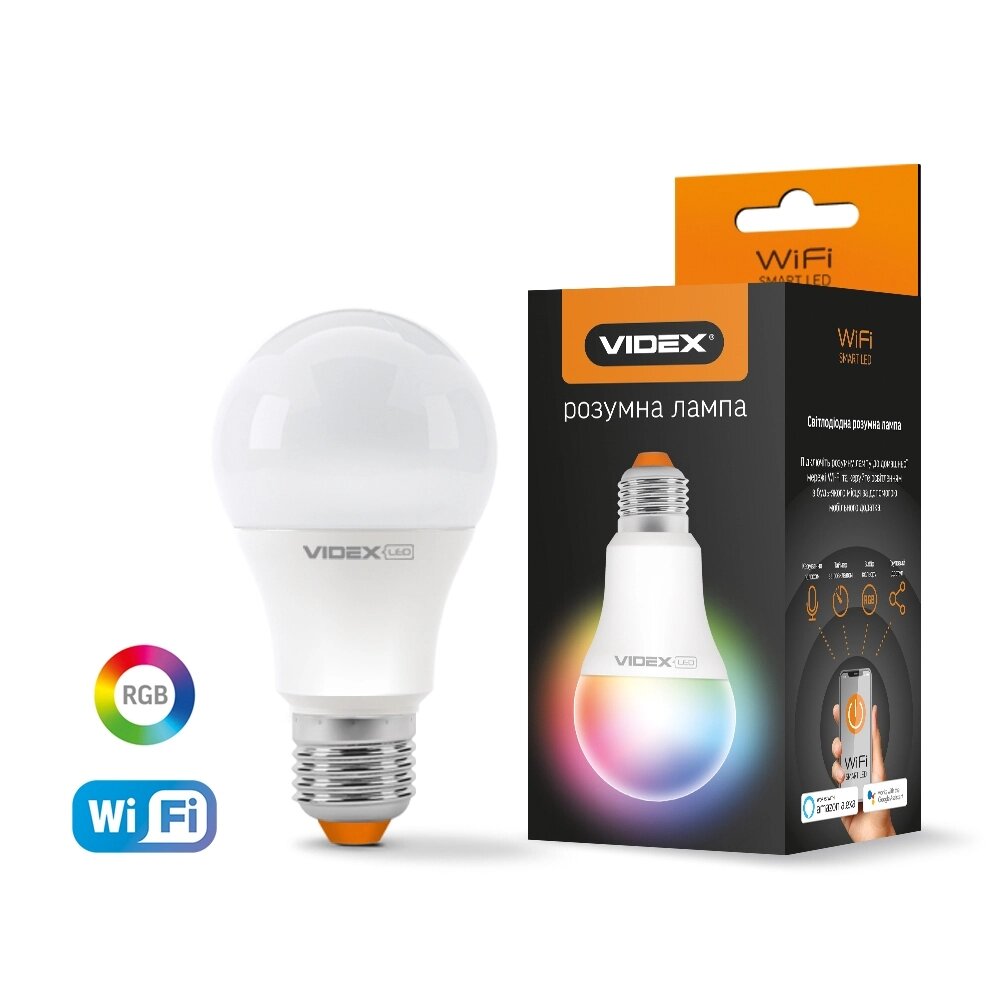 LED смарт лампа VIDEX A60 RGB CW  WI-FI 12W E27 від компанії PIPES - фото 1