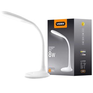 LED настільна лампа VIDEX TF03W 8W 3000-5500K 220V