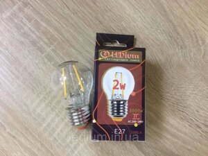 Світлодіодний м'яч 2W E27 Filament G45 3000K LEDIUM в Запорізькій області от компании PIPES